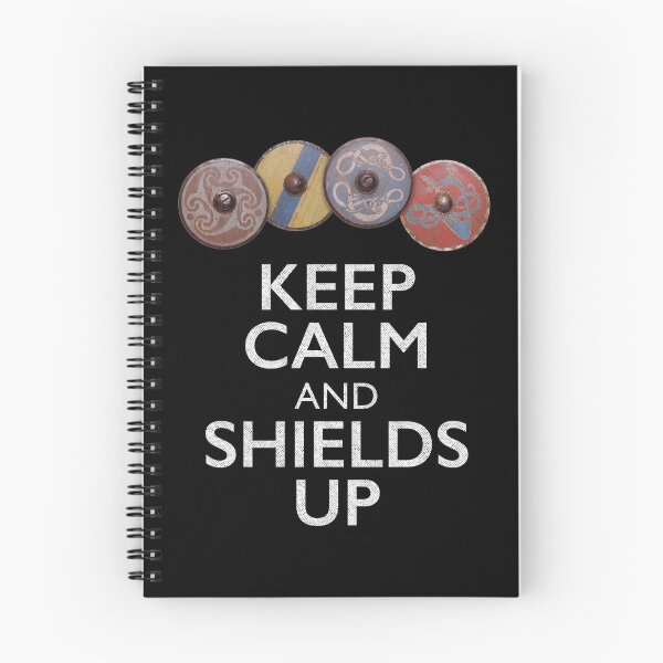 Item preview, KEEP CALM AND SHIELDS UP (light text/round shields) designed and sold by ArtsArtyArt.