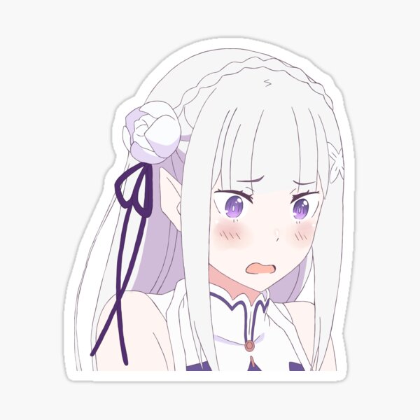 Re Zero Emilia Stickers Redbubble