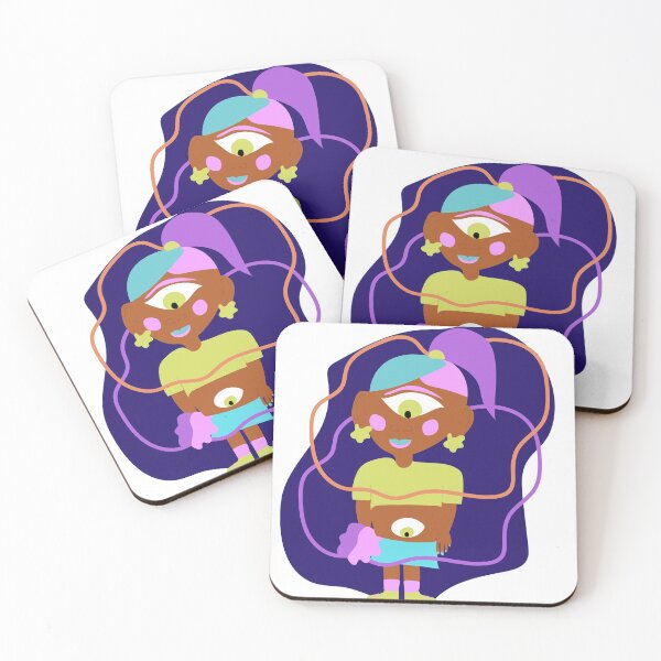 Item preview, One eyed girl with colorful hair  designed and sold by Gabrielle Freitas.