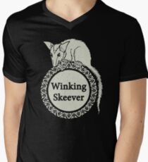 The Winking Skeever Men's V-Neck T-Shirt
