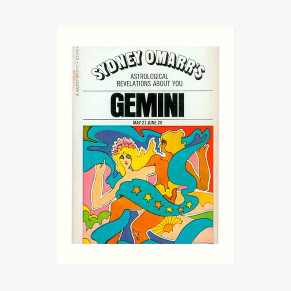 gemini vintage poster Art Print