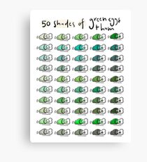 50 Shades of Green Eggs & Ham Canvas Print