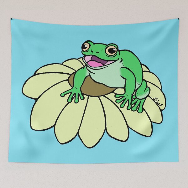 Artikelvorschau, Frosch und Blume entworfen und verkauft von sharkbait83.
