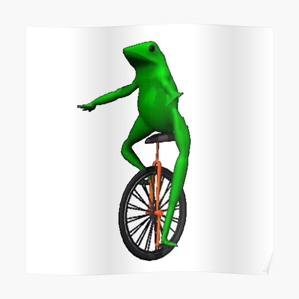 Dat Boi Memes Posters Redbubble - here come dat boi kermit version bored roblox