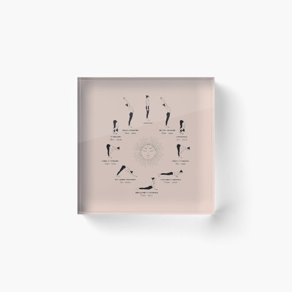 Item preview, Sun Salutation Yoga Sequence | Ashtanga Yoga Pose Illustration designed and sold by Sadhana Design Studio.