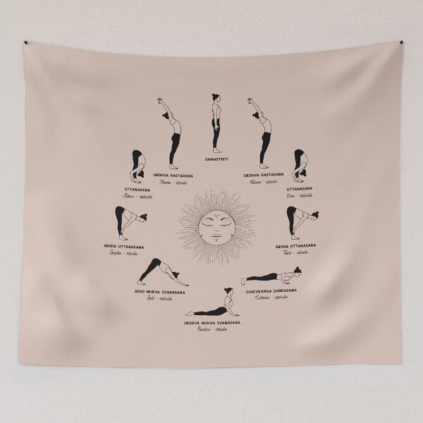 Item preview, Sun Salutation Yoga Sequence | Ashtanga Yoga Pose Illustration designed and sold by Sadhana Design Studio.