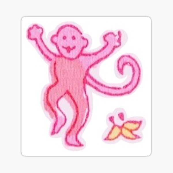 Item preview, pink monkey designed and sold by thepreppychic.