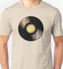 Vintage Vinyl Record Rust Texture - RETRO MUSIC DJ! Unisex T-Shirt