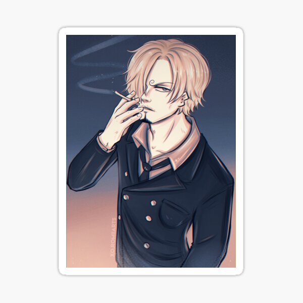 Sanji Smoking Sticker For Sale By Xo Romiiarts Redbubble 7154