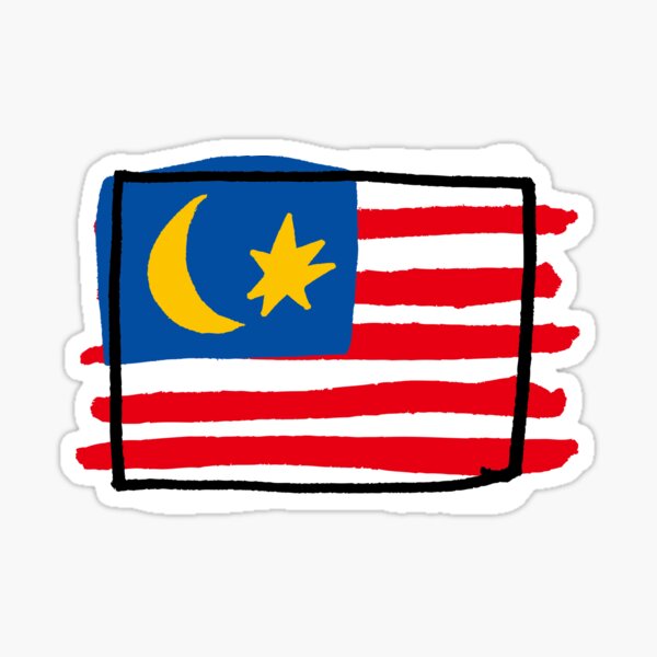 Malaysia Flag Stickers Redbubble