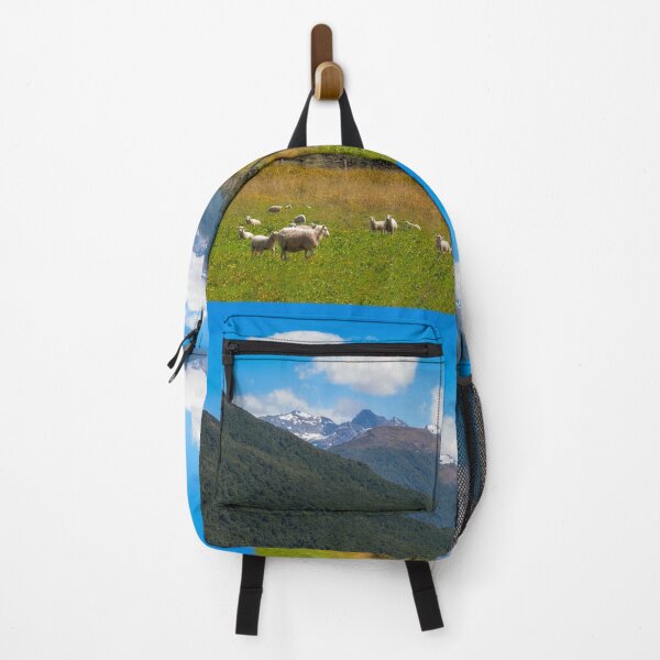 Item preview, Sheep, Meadows and snow-capped Mountains at Mount Aspiring National Park designed and sold by Danielasphotos.