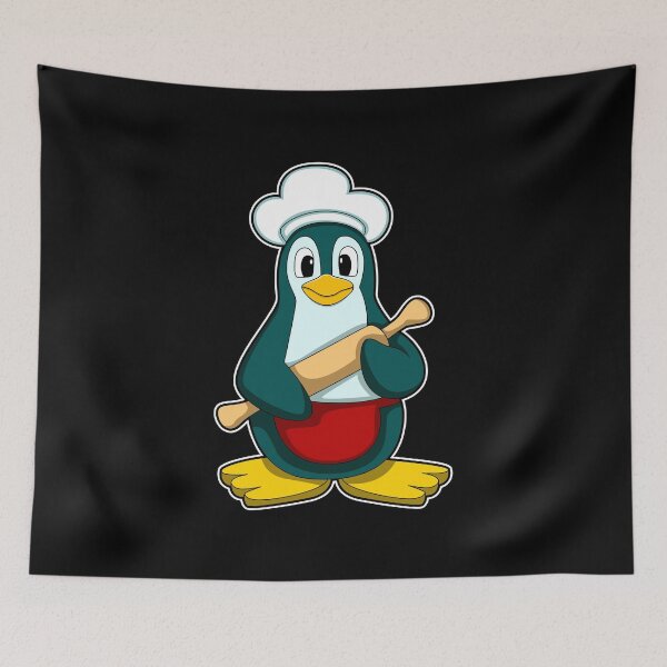 Aperçu de l'œuvre Penguin as Baker with Rolling pin créée et vendue par Snabdesign84.