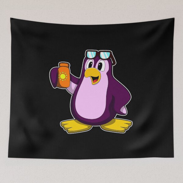 Item preview, Penguin with Suncream & Sunglasses designed and sold by Snabdesign84.