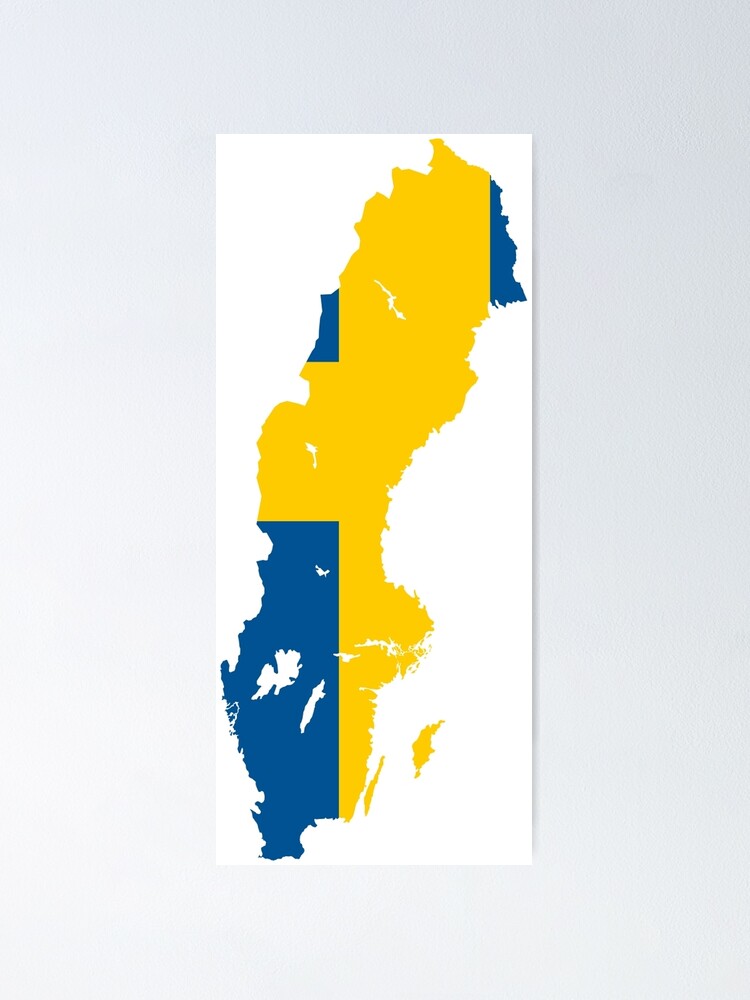 Flag Map Of Sweden Poster By Abbeyz71 Redbubble   Fposter,small,wall Texture,product,750x1000.u2 