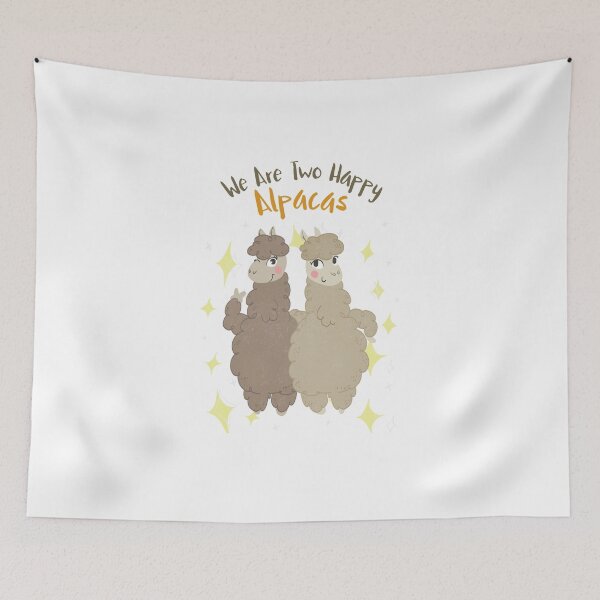 Item preview, Why So Curious? We Are Two Happy Alpacas designed and sold by Echo Aesthetics.