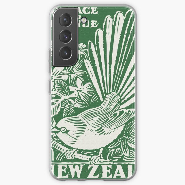 Fantail | New Zealand Fantail | New Zealand Postage Stamp 1/2d Fantail | Vintage Postage Stamps | Samsung Galaxy Soft Case
