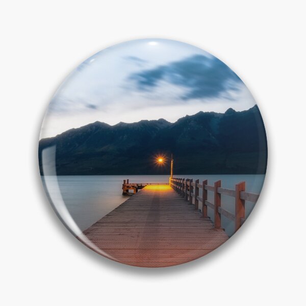 Item preview, Moon rising at Glenorchy Wharf, New Zealand. designed and sold by Danielasphotos.