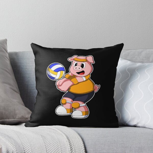 Item preview, Pig at Sports with Volleyball designed and sold by Snabdesign84.