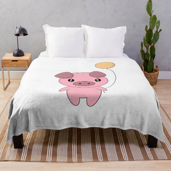 Item preview, Piggy Holding a Balloon designed and sold by KewtDesigns.