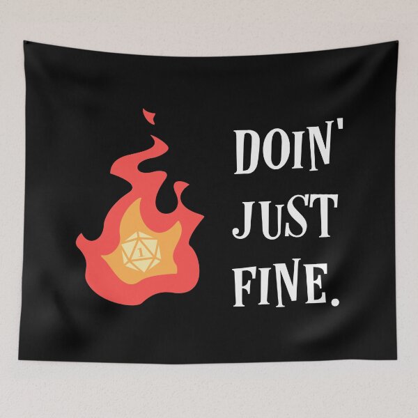 Item preview, Doin Just Fine Funny D20 Dice Critical Fail designed and sold by pixeptional.