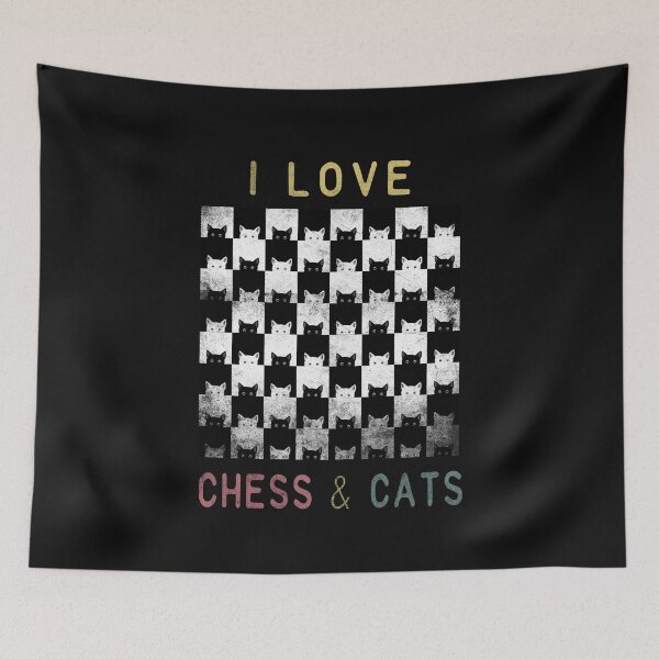 Item preview, I love chess and cats designed and sold by Sage86.