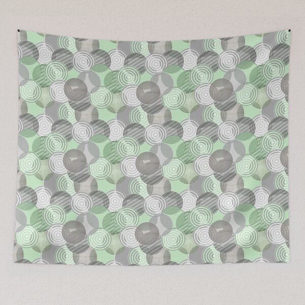 Item preview, Transparent circles in gray and green designed and sold by Ninaeva.