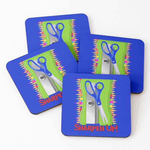 Item preview, Sharpen Up! (Green on Blue) designed and sold by PawsitiveMum.