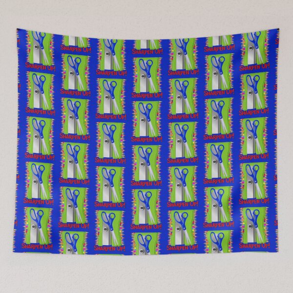 Item preview, Sharpen Up! (Green on Blue) designed and sold by PawsitiveMum.