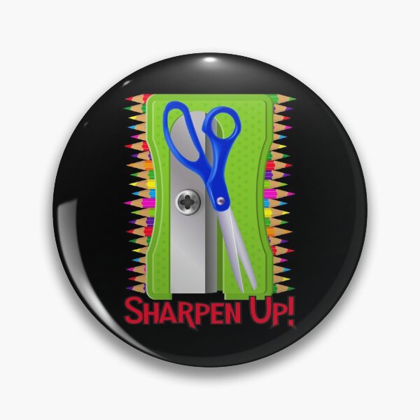 Item preview, Sharpen Up! (Green on Black) designed and sold by PawsitiveMum.