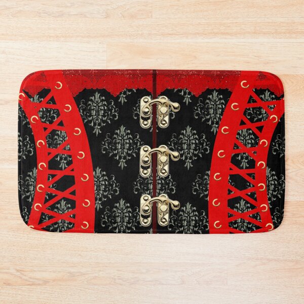 Item preview,  Black with Red lacing Victorian corset designed and sold by Kestrelle.