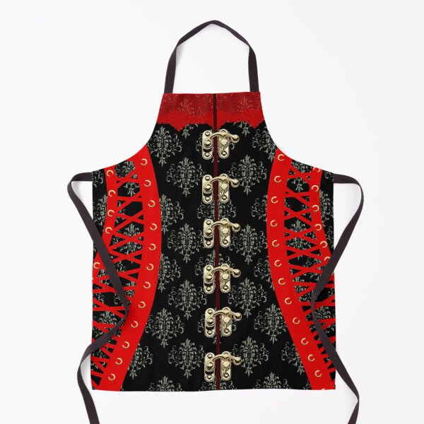 Item preview, Black with Red lacing Victorian corset designed and sold by Kestrelle.