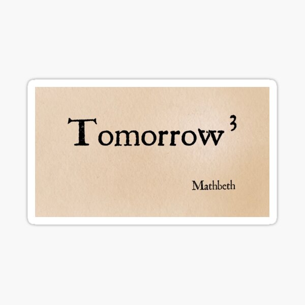 Mathbeth - Tomorrow cubed. Sticker