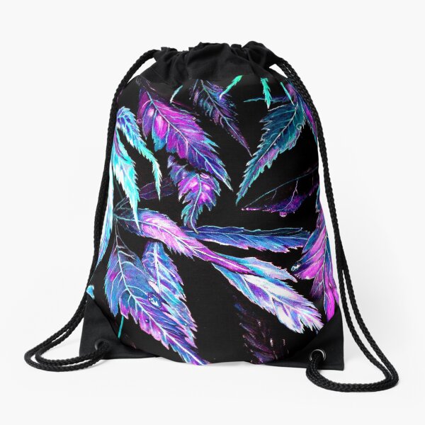Leaves on the Breeze Drawstring Bag
