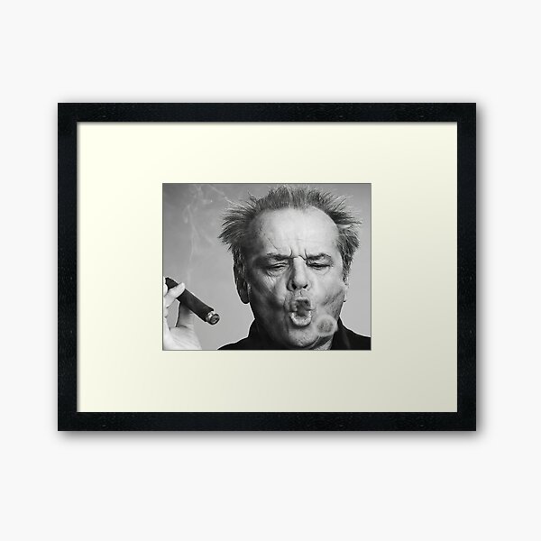 Jack Nicholson Smoke Framed Art Print