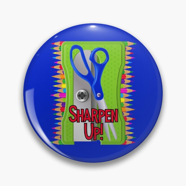 Item preview, Sharpen Up! (Green #2 on Blue) designed and sold by PawsitiveMum.