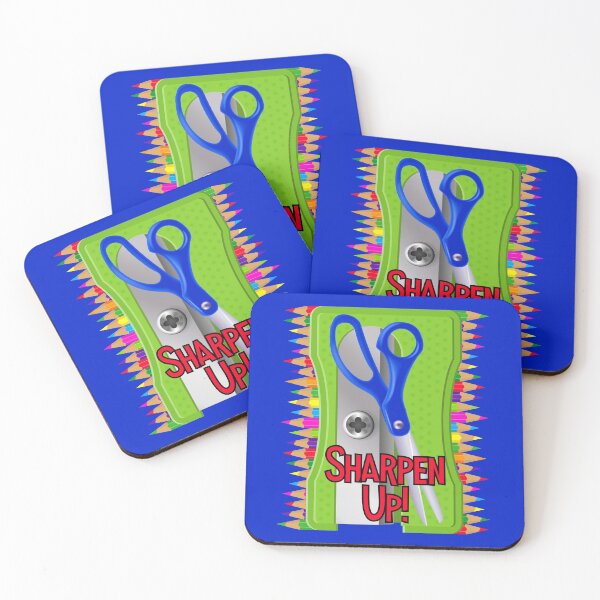 Item preview, Sharpen Up! (Green #2 on Blue) designed and sold by PawsitiveMum.