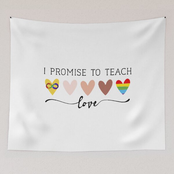 Item preview, I promise to teach love heart autism awareness pride designed and sold by BrucesAlexander.