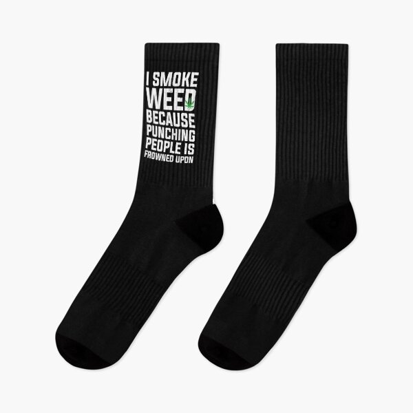 Item preview, I Smoke Weed Because Punching People Are Frowned Upon Gift designed and sold by TTFMerch.