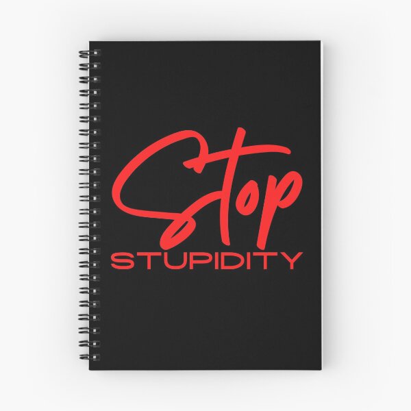 Item preview, Stop Stupidity Red Cursive Design designed and sold by SweetAndSpice.