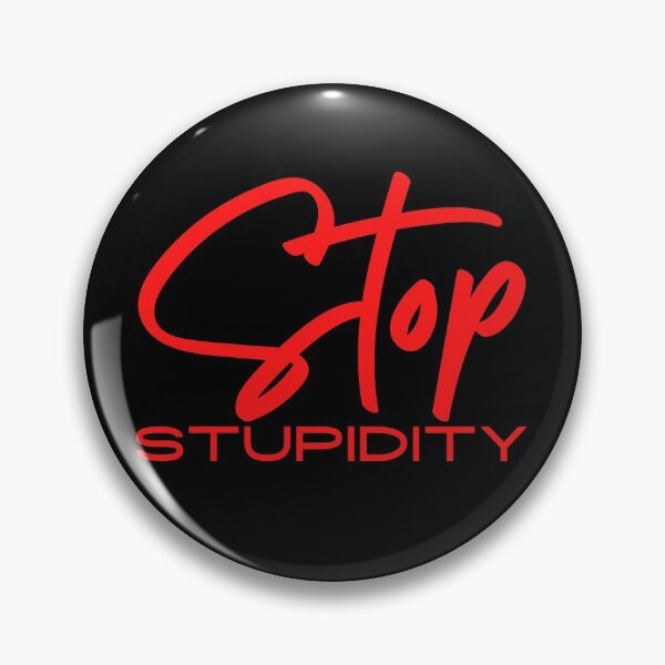 Item preview, Stop Stupidity Red Cursive Design designed and sold by SweetAndSpice.