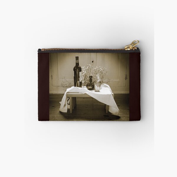 Item preview, wine and glasses still life in Sepia colours designed and sold by Sean Patrick Durham.