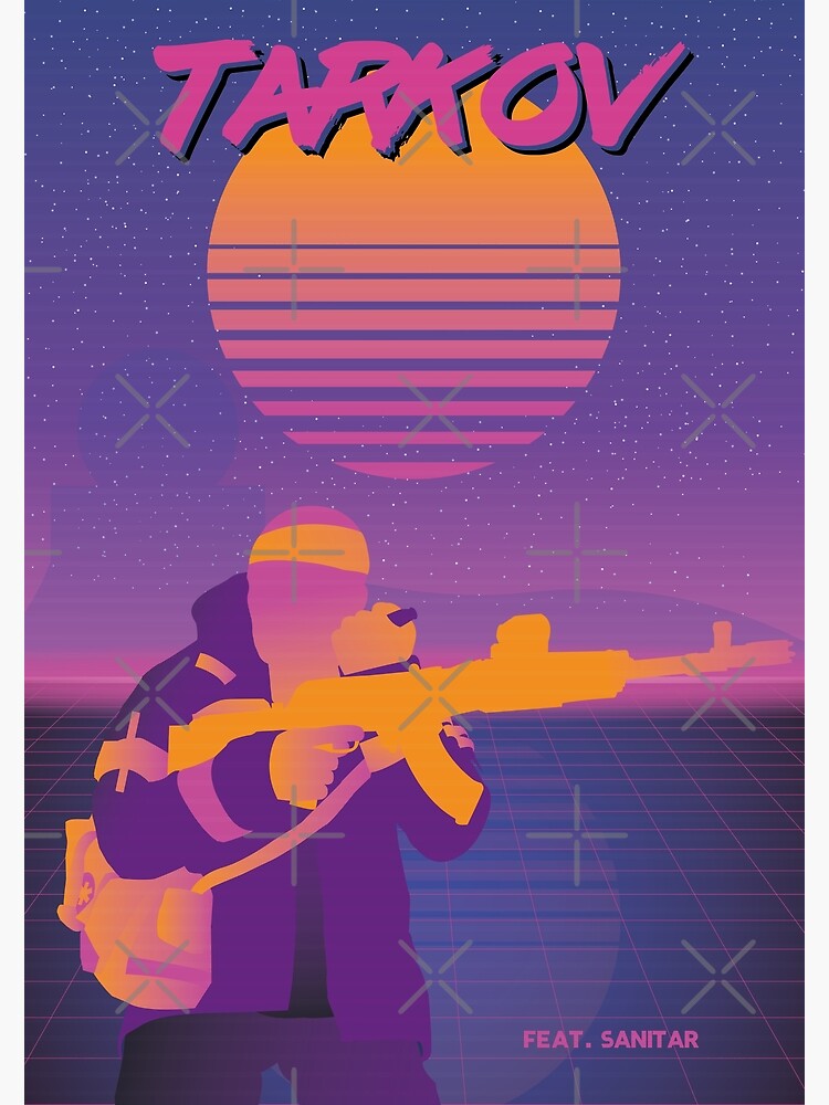 Sanitar- Escape From Tarkov - SynthWave Premium Matte Vertical Poster