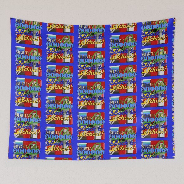 Item preview, Sharpen Your Skills for Back to School! (On Blue) designed and sold by PawsitiveMum.