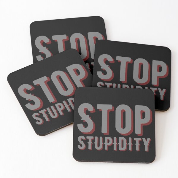 Item preview, Stop Stupidity Red Shadow Design designed and sold by SweetAndSpice.