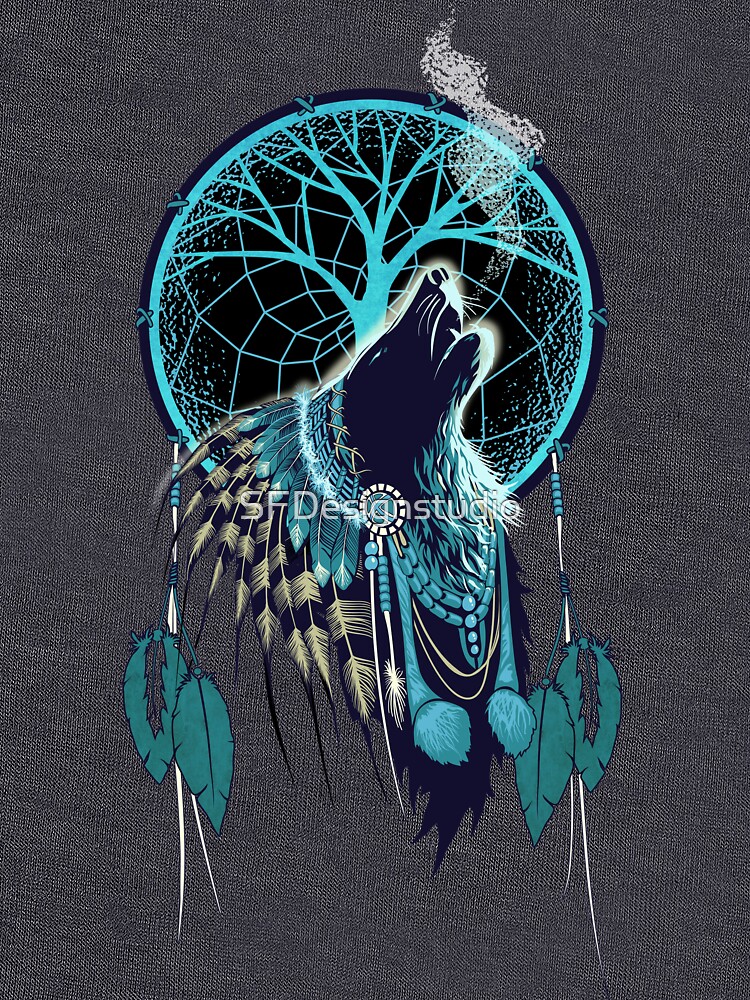 indian wolf t shirt