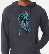 Sudadera con capucha ligera Lobo Chamán Indio
