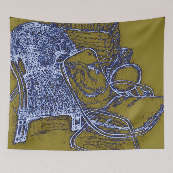 Item preview, Chair Story in Blue and Brown designed and sold by Anne Huth.