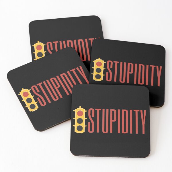Item preview, Stop Stupidity Red Traffic Light  Design designed and sold by SweetAndSpice.