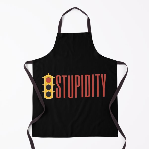 Item preview, Stop Stupidity Red Traffic Light Design designed and sold by SweetAndSpice.