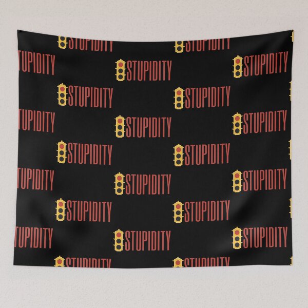 Item preview, Stop Stupidity Red Traffic Light  Design designed and sold by SweetAndSpice.